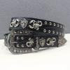 Crocodile Pattern Scorpion Rivet Leather Belt, Punk Y2K Unisex