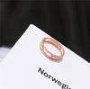 Gold-Plated Titanium Steel Hollow Ring for Women - Korean Style Fashion Statement