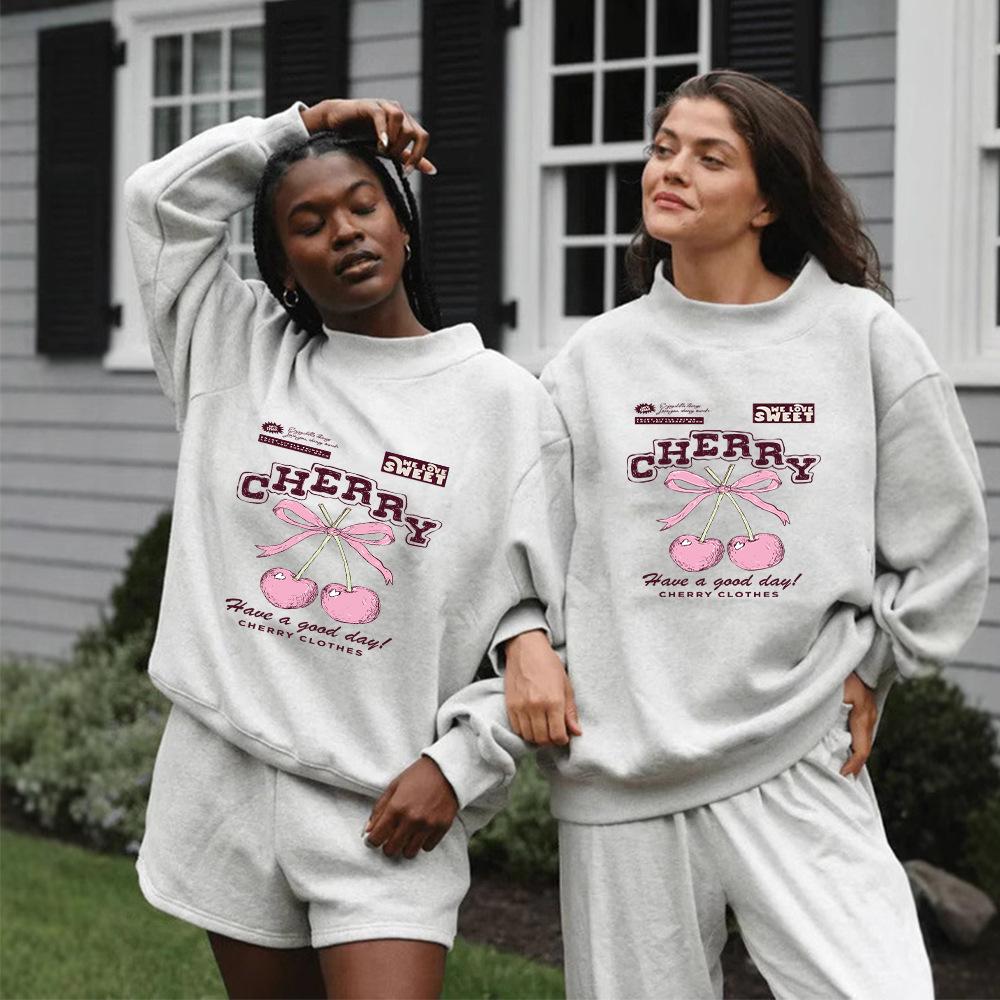 Women's Trendy Heavyweight Long Sleeve High Neck Hoodie