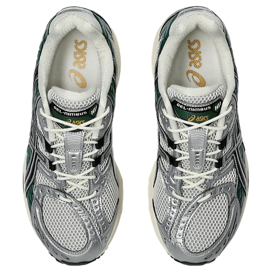 New Asics GEL Nimbus 10.1 Abrasion Resistant Low Top Running Shoes Unisex Black Silver 1203A761-101