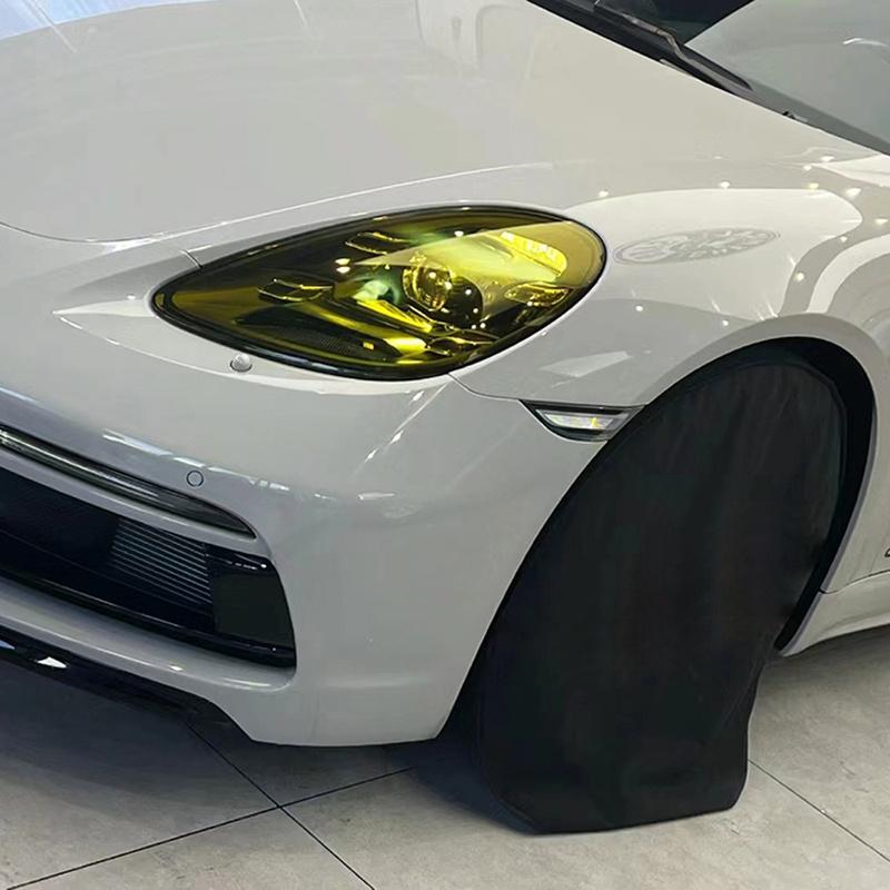 Yellow Car Light Headlight Taillight Tint Vinyl Film Lamp Film Sticker Sheet PVC Self-Adhesive Waterproof Sticker Car Accessorie