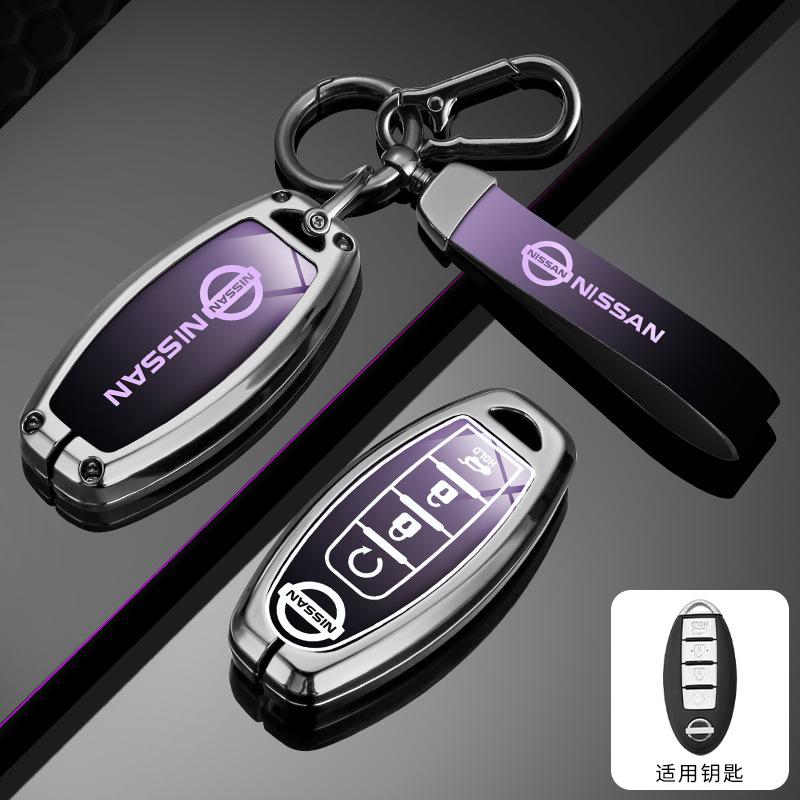 2/3/4/5Buttons Zinc Alloy Leather Car Remote Key Cover Case For Nissan X-Trail Qashqai Sentra Serena Tiida Teana Juke Leaf Micra