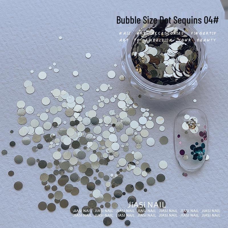 

Colorful Polka Dot Sequin Nail Art Decorations - Mixed Sizes & DIY Money Flower Design