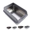 Stainless Steel Litter Box Anti Splashing Odorless Easy To Clean High Sides Semi Enclosed Cat Litter