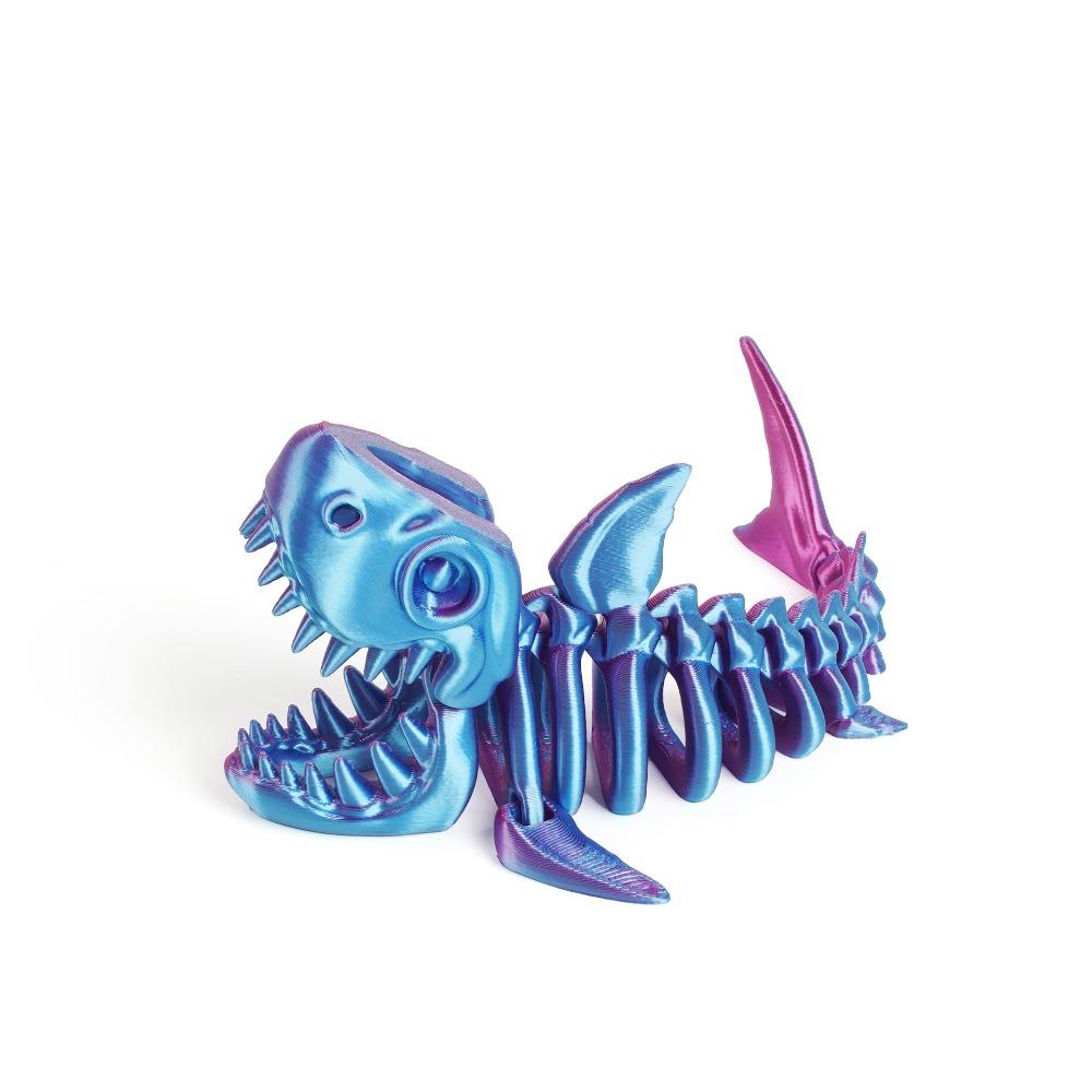 

PLA Plastic 3D Printed Shark Bones Handmade Action Model Shark Simulation Shark Tabletop Ornament Style 7