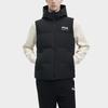 Fila Logo Print Solid Color Hooded Casual Down Vest Men Vest Black F11M349908FBK