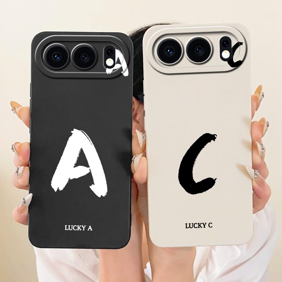 For Honor 500 5G Lucky Initial Letter Phone Case For Honor 500 MEY-AN00 Soft Silicone Shockproof Cases Bumpers