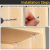 120Pcs 7-character Board Support Central Shaft Glass Laminate Support Bracket Wardrobe Cabinet Laminate Support Laminate Nail