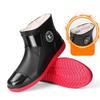 Nadměrná velikost 34-48 Holínky Pánské nepromokavé a voděodolné boty Krátké holínky Protiskluzové holínky Plus sametové Odnímatelné bavlněné boty
