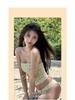 Korean Floral Tube Top Bikini for Women - Slimming & Whitening, Perfect for Beach and Hot Springs