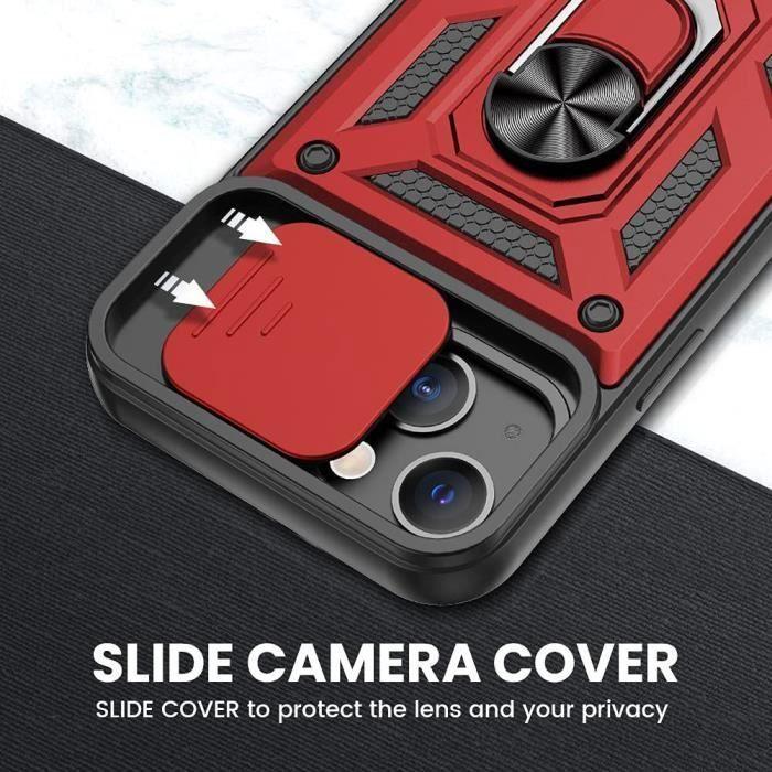 Coque de Protection - PROSHOP - iPhone 13 - Rouge - Antichoc - Support Magnétique