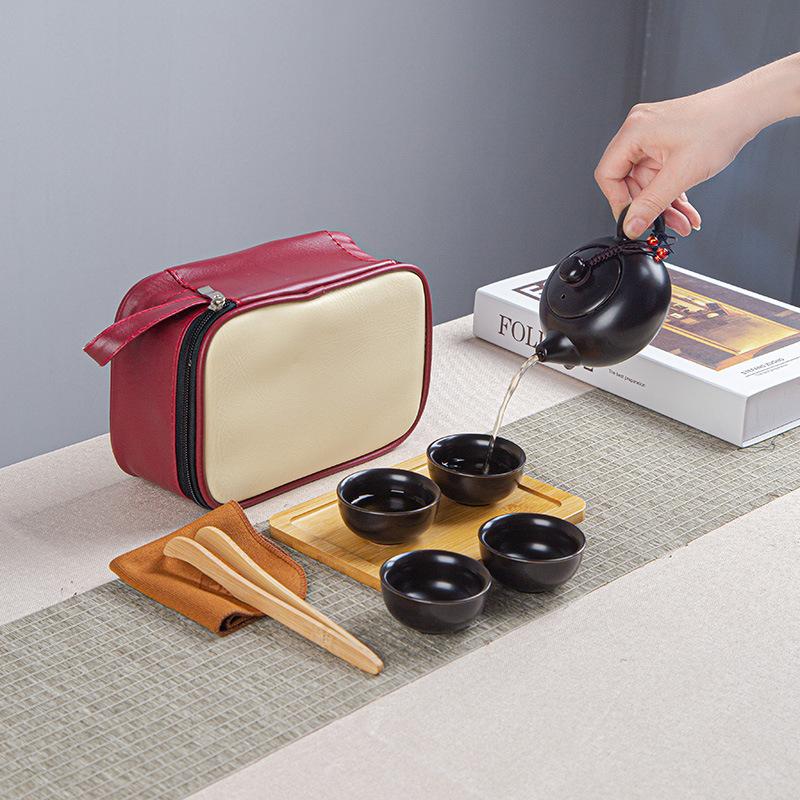 Tragbare Keramik Kuaike Tasse Ein Topf Zwei Tassen Reise Tee Set Haushalt Teekanne Teetasse Kleines Set Geschenke