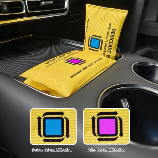 1/2Pcs 200g Reusable Desiccant Pack Color Indicating Silica Gel Desiccant Packet Dehumidification Bag Storage Bins Suitcase Electronics Moisture