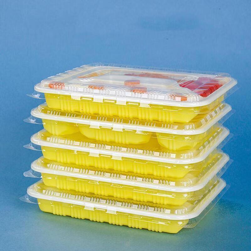 JingJingRS Disposable 3-Compartment Meal Boxes