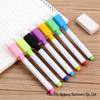 Magnetic Erasable Whiteboard Marker Pens for Kids and Teachers - Water-Based, Black with Brush, Easy to Erase