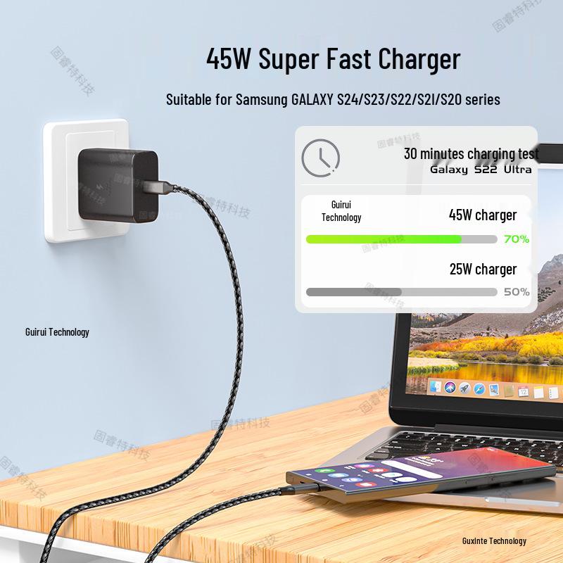 Samsung PD 45W Fast Charger Set for Galaxy S24/23 - US Standard, Cross-Border Compatible