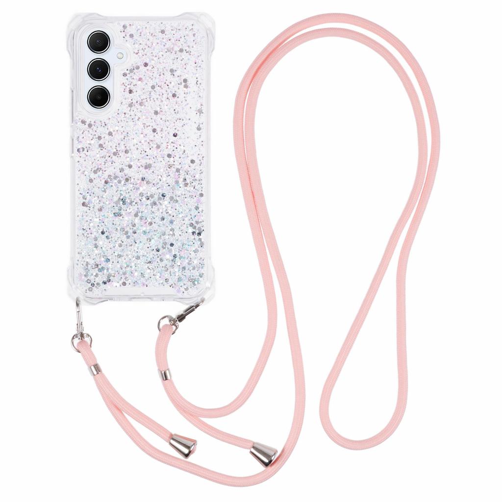 For Samsung Galaxy A54 5G   Phone Cases TPU+Acrylic Gradient Color Cover with Strap