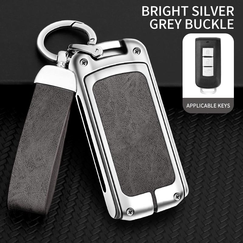 Zinc Alloy Leather Car Key Case Key Case For Mitsubishi Outlander Pajero Lancer Ex Evolution X Ralliart Asx L200 Triton Colt