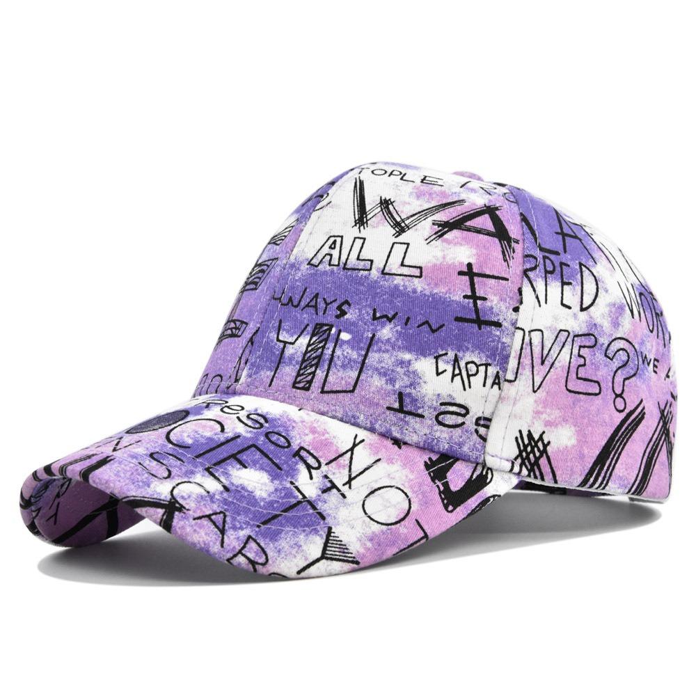 Casquette de baseball ajustable à visière avec imprimé graffiti, unisexe, style hip-hop, pour sports de plein air