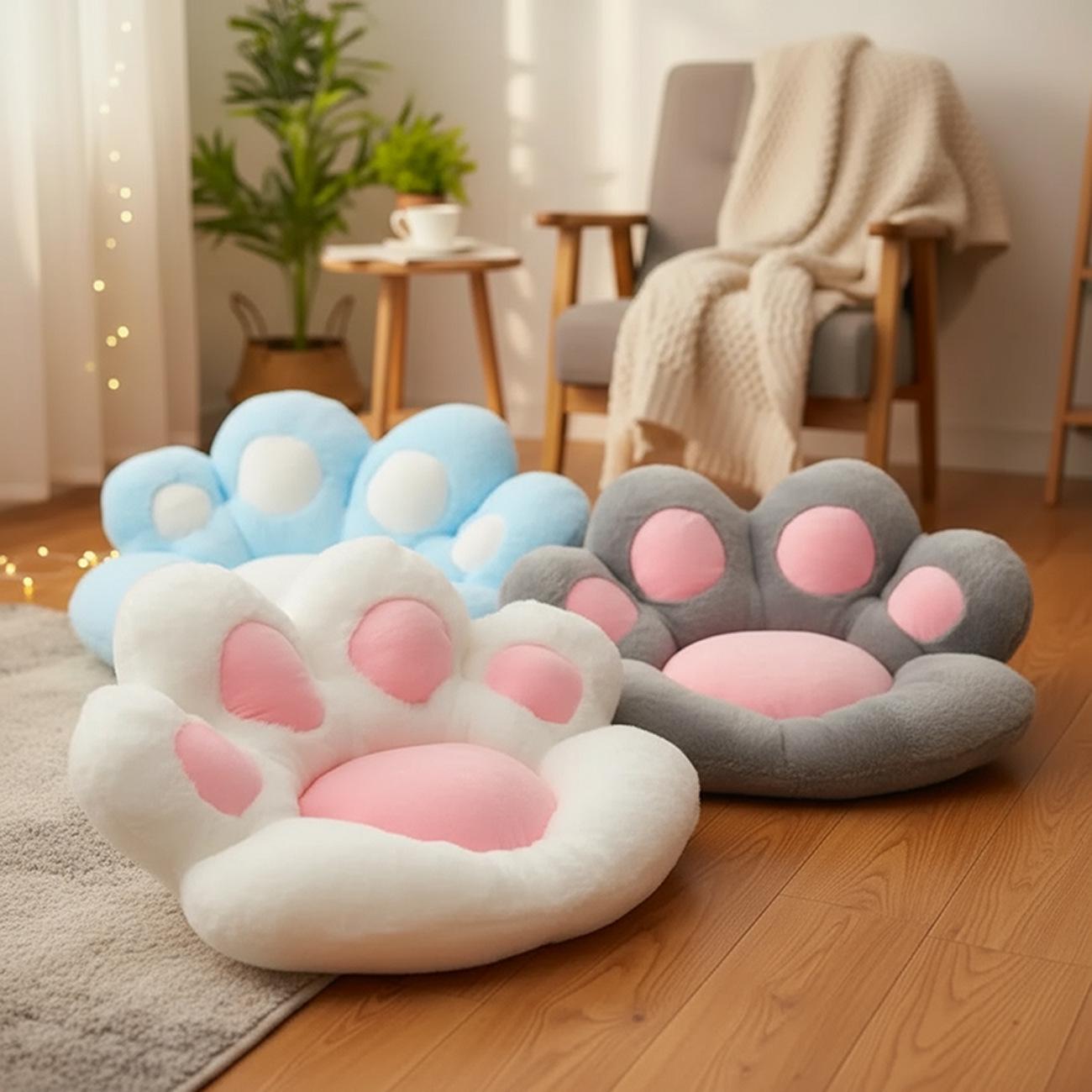 

Adorable Cat Paw Plush Seat Cushion for Home & Office 62*50cm (430g)
