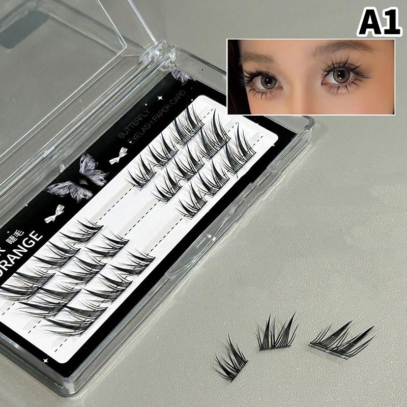 Diy Individual Cluster Lashes Winged False Eyelash Extensions Thin Band Wispy Lash Self Sticking Eyelashes Lash Supplies A1