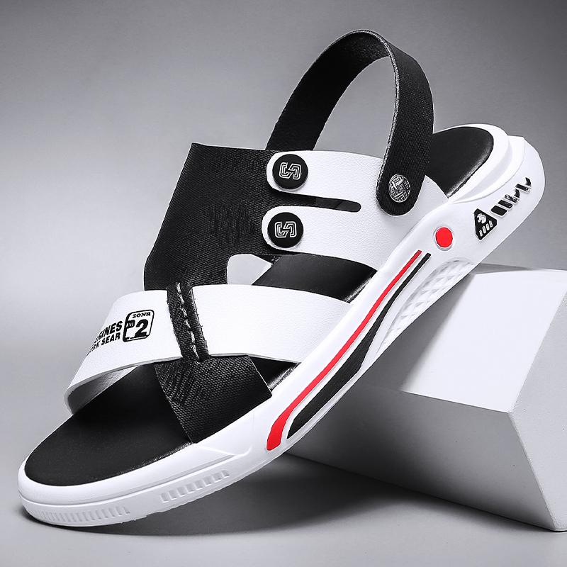 Fashion CYYTL Mens Summer Slippers Casual Shoes Beach Sandals Outdoor Slides Leather Walking Comfort Designer Fashion Lightweight Luxury