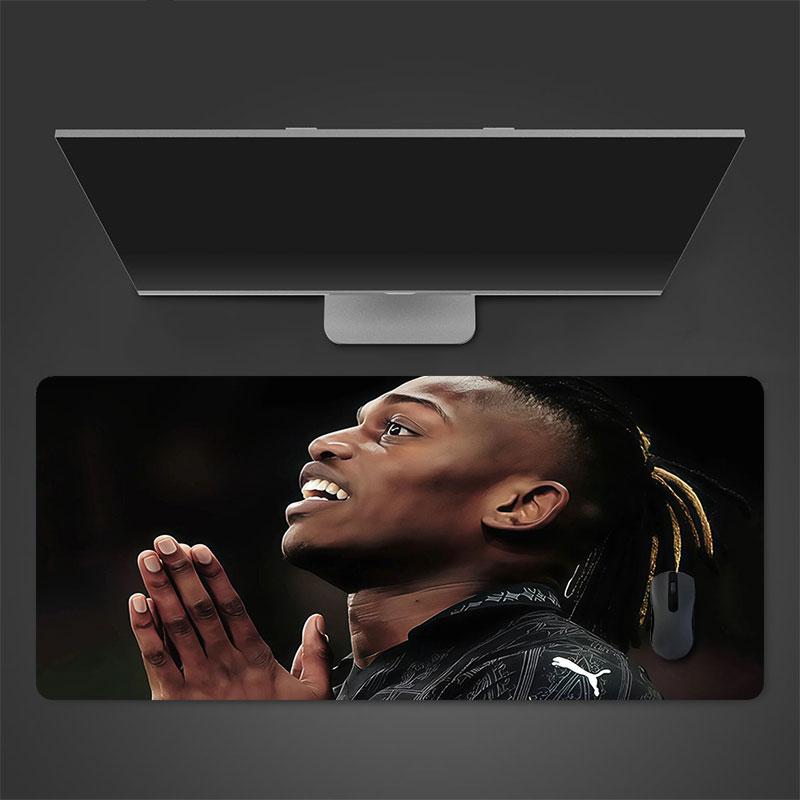 Rafael Leao Mouse Pad, Large Gaming Desk Mat, Non-slip XXL Mousepad for Laptop & Tablet, Mini PC Playmat with Stitched Edges