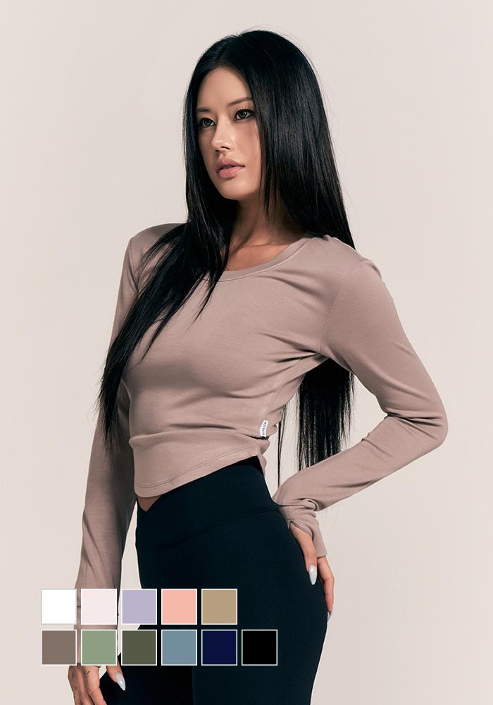 SECRETS Slim Waist Modal Crop Long Sleeve (Type A)