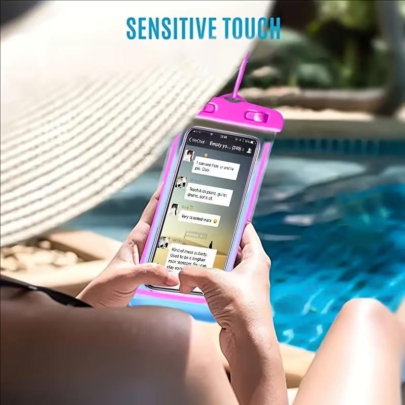 6pcs Universal Large-Sized Waterproof Phone Storage Bag IPX8 Outdoor Sports Running Protection Case for Swimming