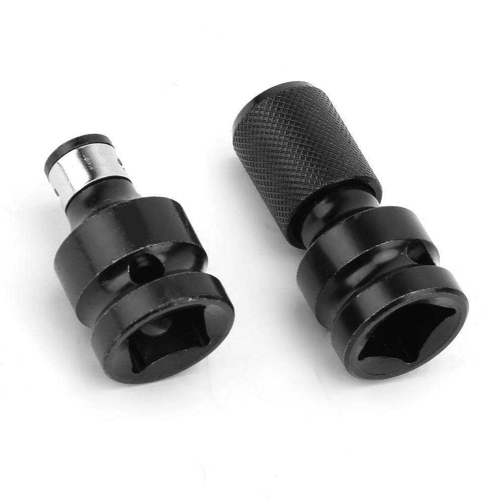 2pcs Hex Female Impact Wrench Adapter 1/2 to 1/4 Inch Hex Socket Adaptor For Impact Wrench