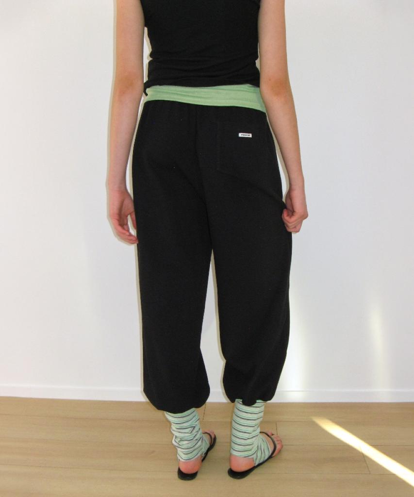 RONRON Leg Warmer Layered Sweat Pants Black