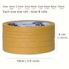 8pcs Brown Masking Tape Set Multi Purpose Adhesive Tape Multiple Specifications Nail Art Painting Tape Home Accessories