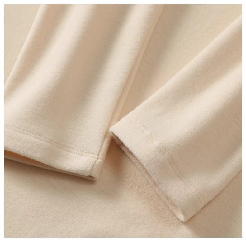 Women's Thermal Half-High Neck Brushed Long-Sleeve Base Layer Top for Autumn/Winter