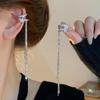 Elegant Rhinestone Tassel Ear Clips - Vintage-Inspired Earrings for Brides and Evening Gowns (No Ear Piercing Required)