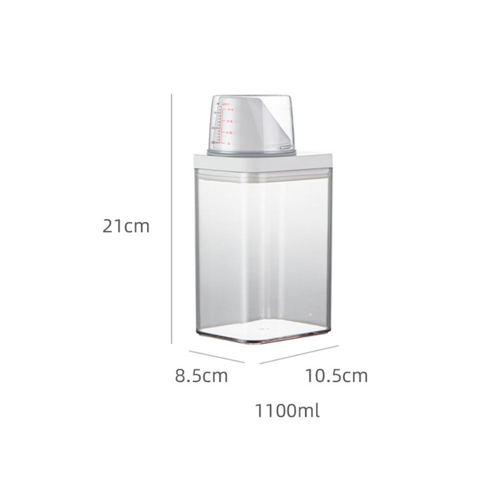 Sealed Laundry Powder Storage Box with Measuring Cup Detergent Powder Tank