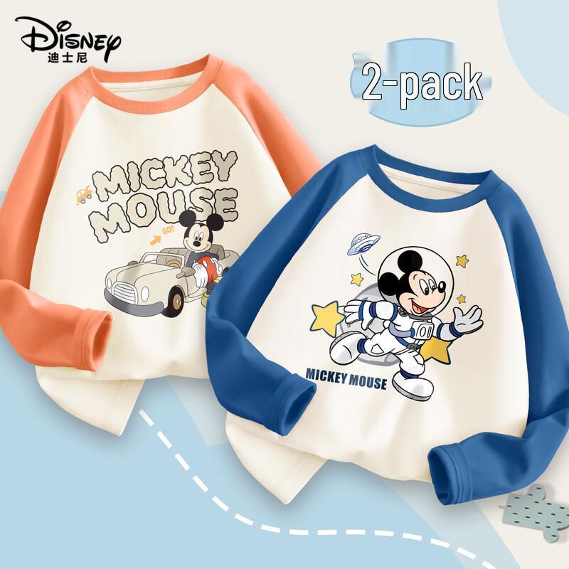 Disney Kids' 2-Pack Cotton Long-Sleeve T-Shirt Set