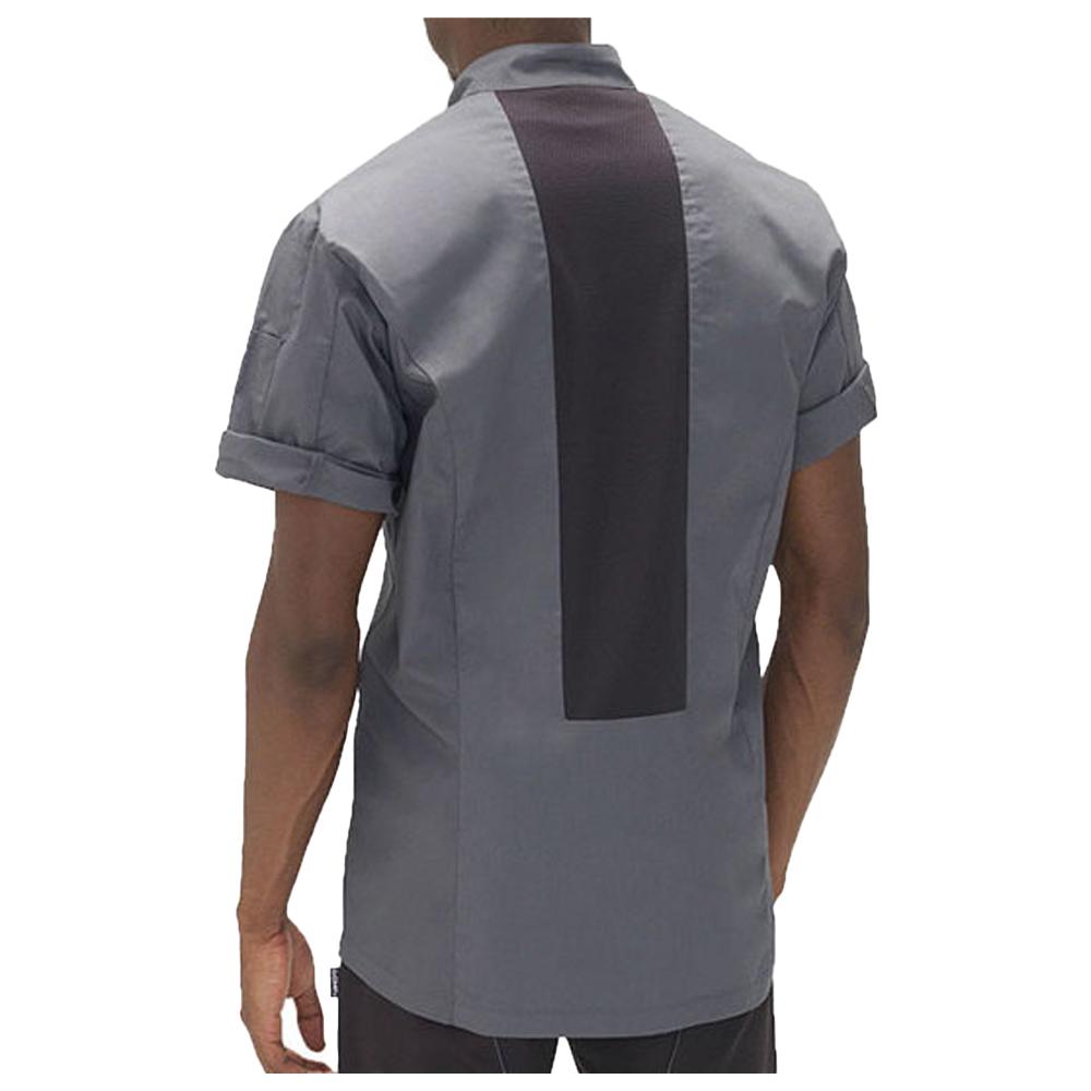 Le Chef Mens Polycotton Slim Short-Sleeved Chef Shirt