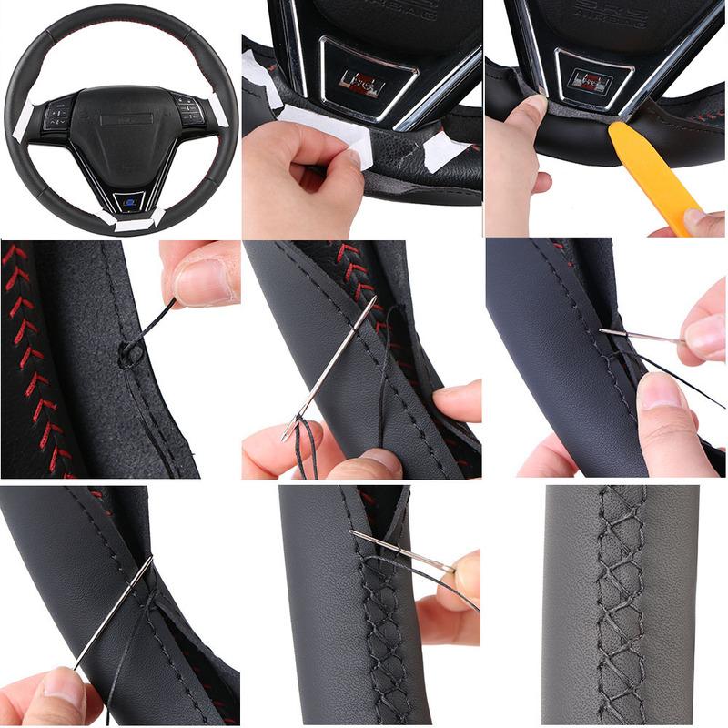 Customized Original DIY Car Steering Wheel Cover For Volvo S80 XC70 S60 XC90 Leather Braid For Steering Wheel