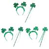 Glitter Headband Shamrock Photo Props Fun Lace Headband Party Blingbling Karaoke Party Hair Hoop Leprechaun