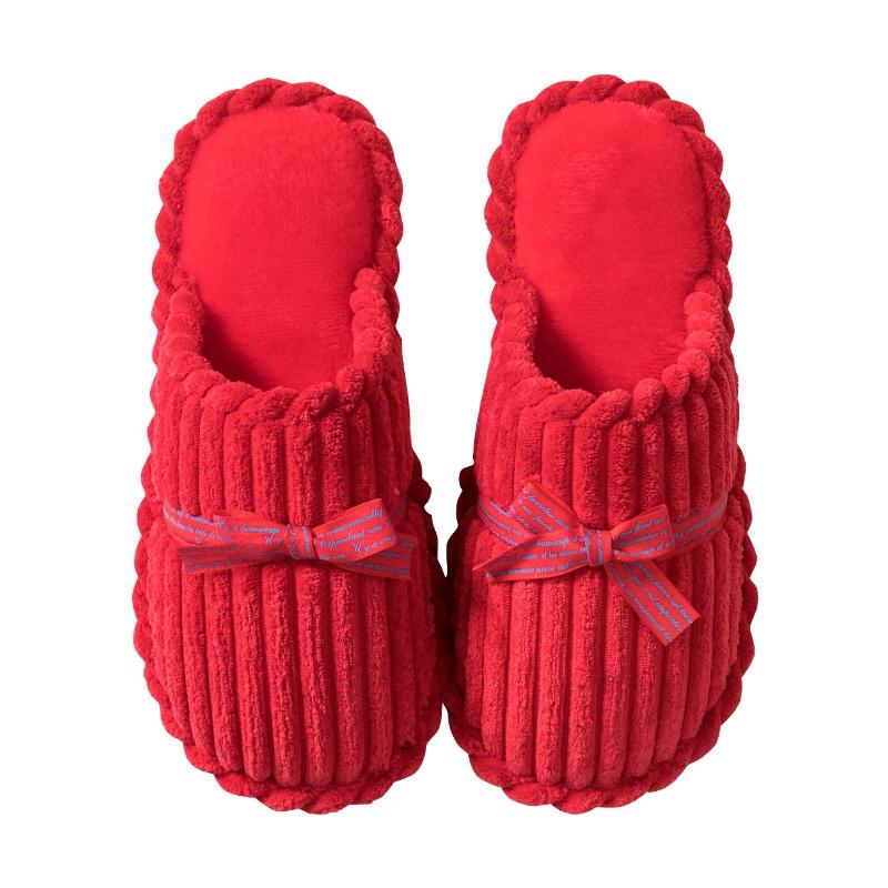 Birthday Cotton Slippers Men's Winter Indoor Home Wedding Groom Chinese New Year Celebration Red Couple Home Female