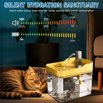 Distributeur d'eau automatique pour chats Fontaine à eau intelligente pour animaux de compagnie Système de filtration à circulation d'eau courante