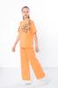 Stylish Teen Girls’ Set – Comfy Cotton Tee & Relaxed Fit Pants, Summer, 6430-057-33 HC