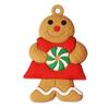 6PCS Gingerbread Man Ornaments Traditional Gingerbread Man Doll Hanging Christmas Tree Ornament Holiday Decorations