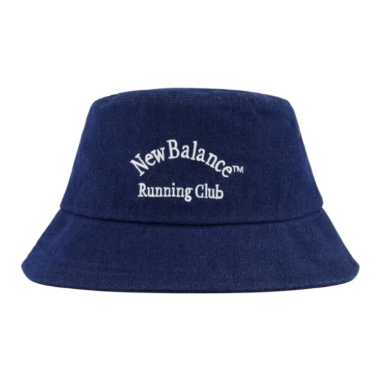 New Balance Cotton Bucket Hats Unisex Black/Blue New Balance LAH43403