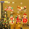 Christmas Lamp Window Hanging Lamp Christmas Decorative Lamp Shop Window Room Decoration LED Sucker Light Small Colored Lamp