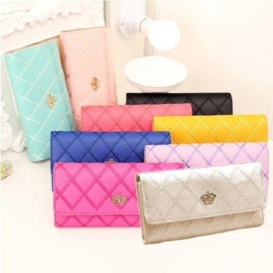 Pu Lady Faux Leather Long Purse Clutch Wallet Card