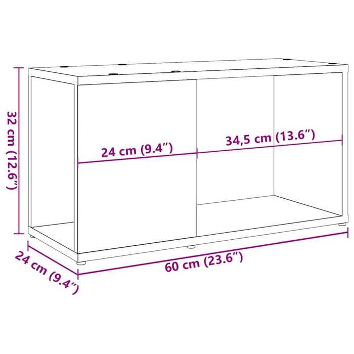 VidaXL TV Cabinet Artisan Oak 60x24x32 Cm Engineered Wood 856727