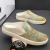 Men's Canvas Slippers 2025 Summer New Outdoor Anti-slip Breathable Fashion Male Casual Slippers Party Sandals Half Slippers