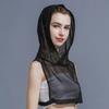 Gauzy Fake Lace Floral Collar With Cap Detachable False Collar Vest Mesh Base Layer Top  Winter