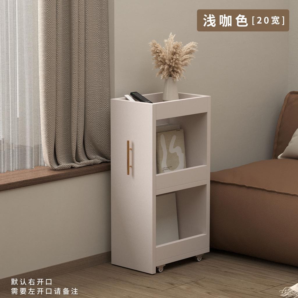 Ultra-Narrow Mobile Storage Unit-Corner Cabinet with Rolling Wheels Bathroom Vanity &Wall Bookshelf Combo Space-saving Organizer